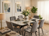 Q&P Furniture Niva dining table in light grey shown in a modern dining room setting.