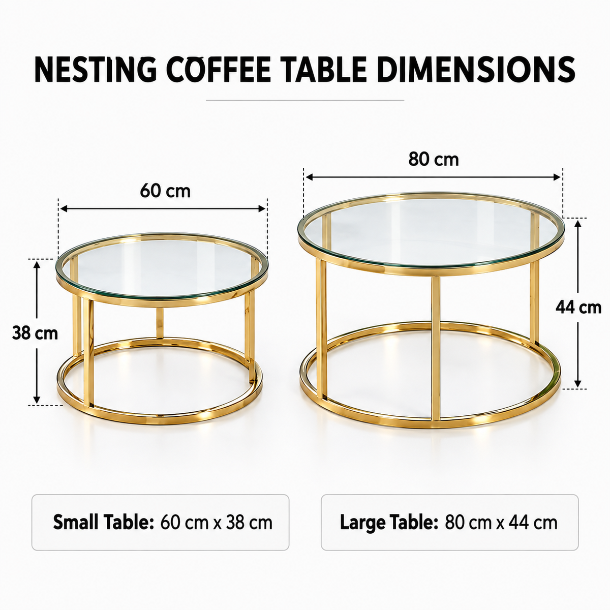 White Smoke Veyra Nesting Coffee Table Set