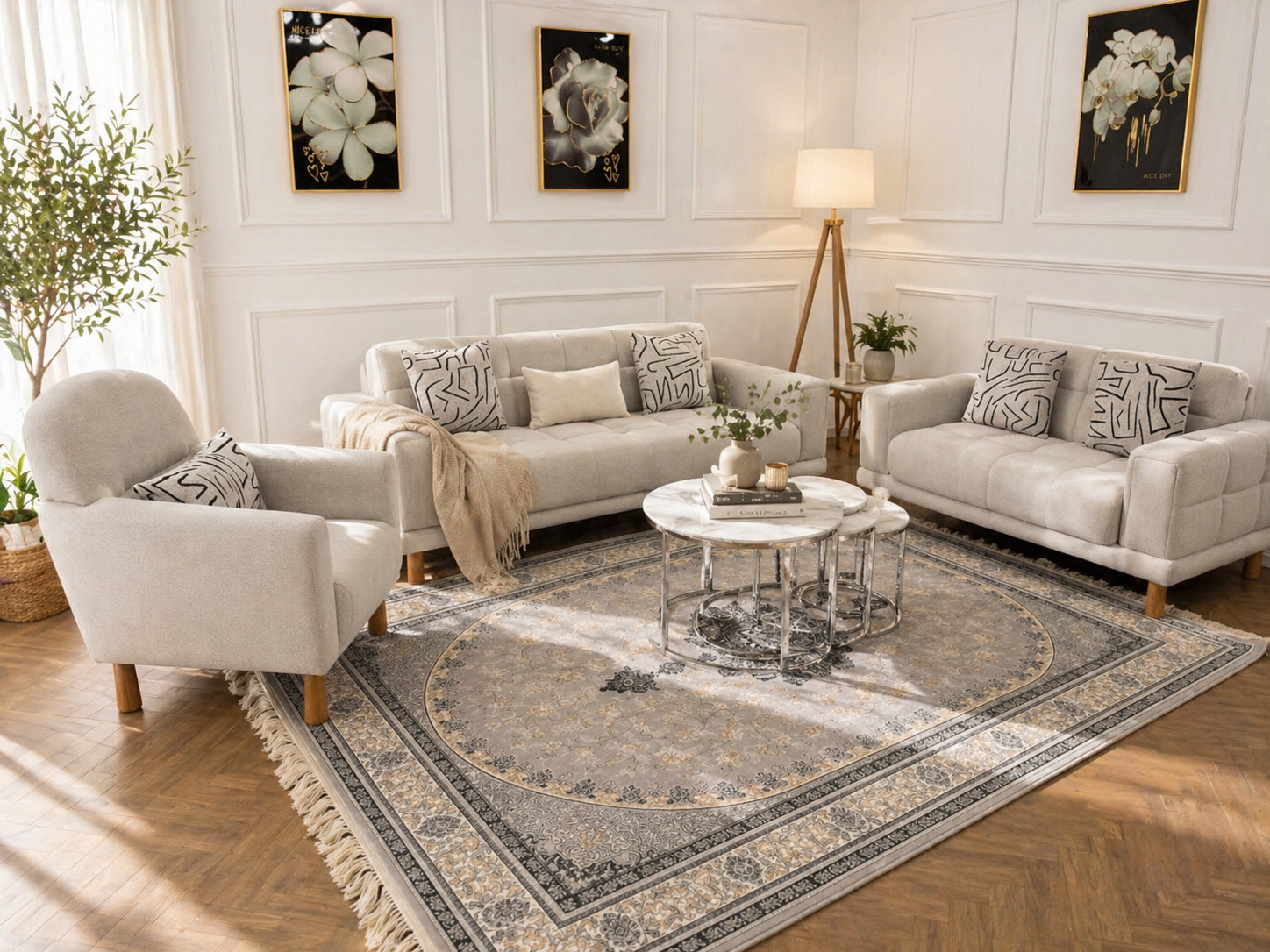 Flora Sofa Bed Set Teddy