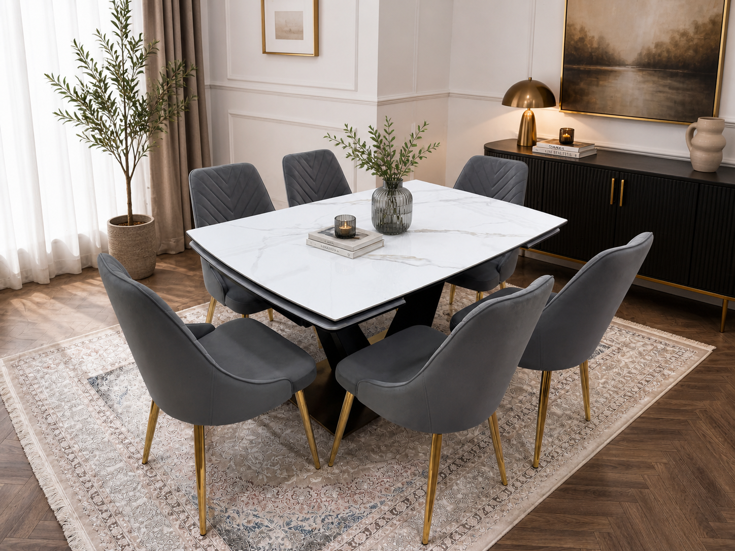 Lumia Extendable Dining Table Set
