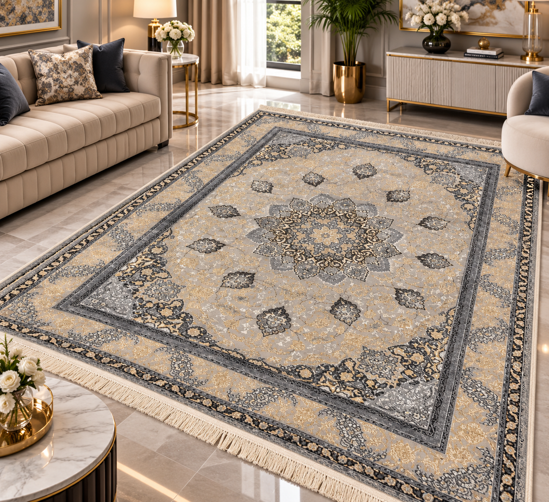 Rumi Persian Rug – Luxury Traditional Medallion Design | QRF 107