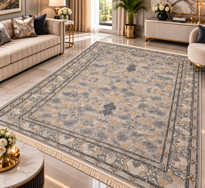 Golzar Persian Rug – Luxury Floral Medallion Design | QRF 106
