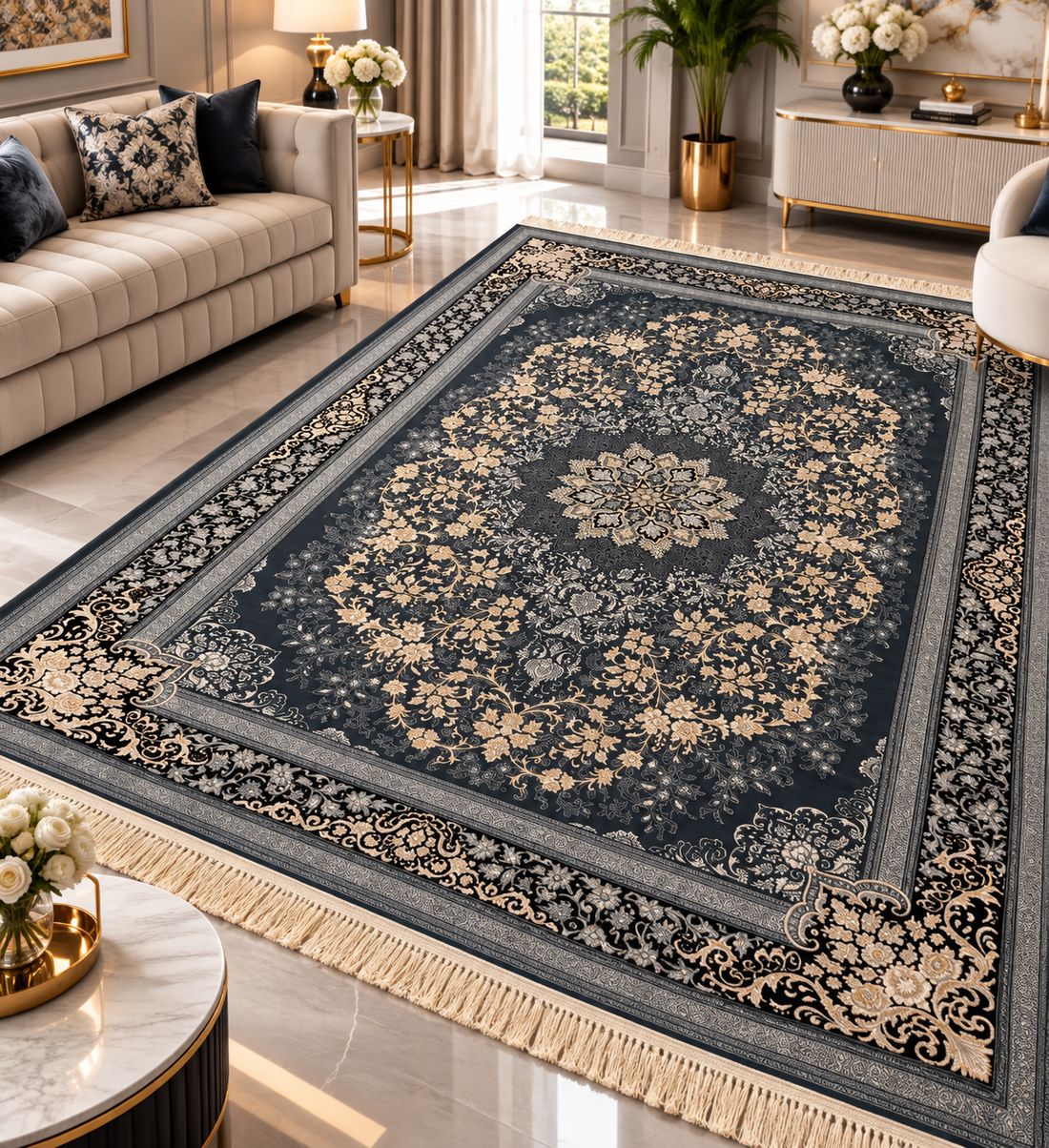 Laleh Persian Rug – Luxury Floral Medallion Design | QRF 109