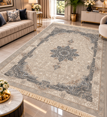 Roshan Persian Rug – Luxury Classic Medallion Design | QPF 111