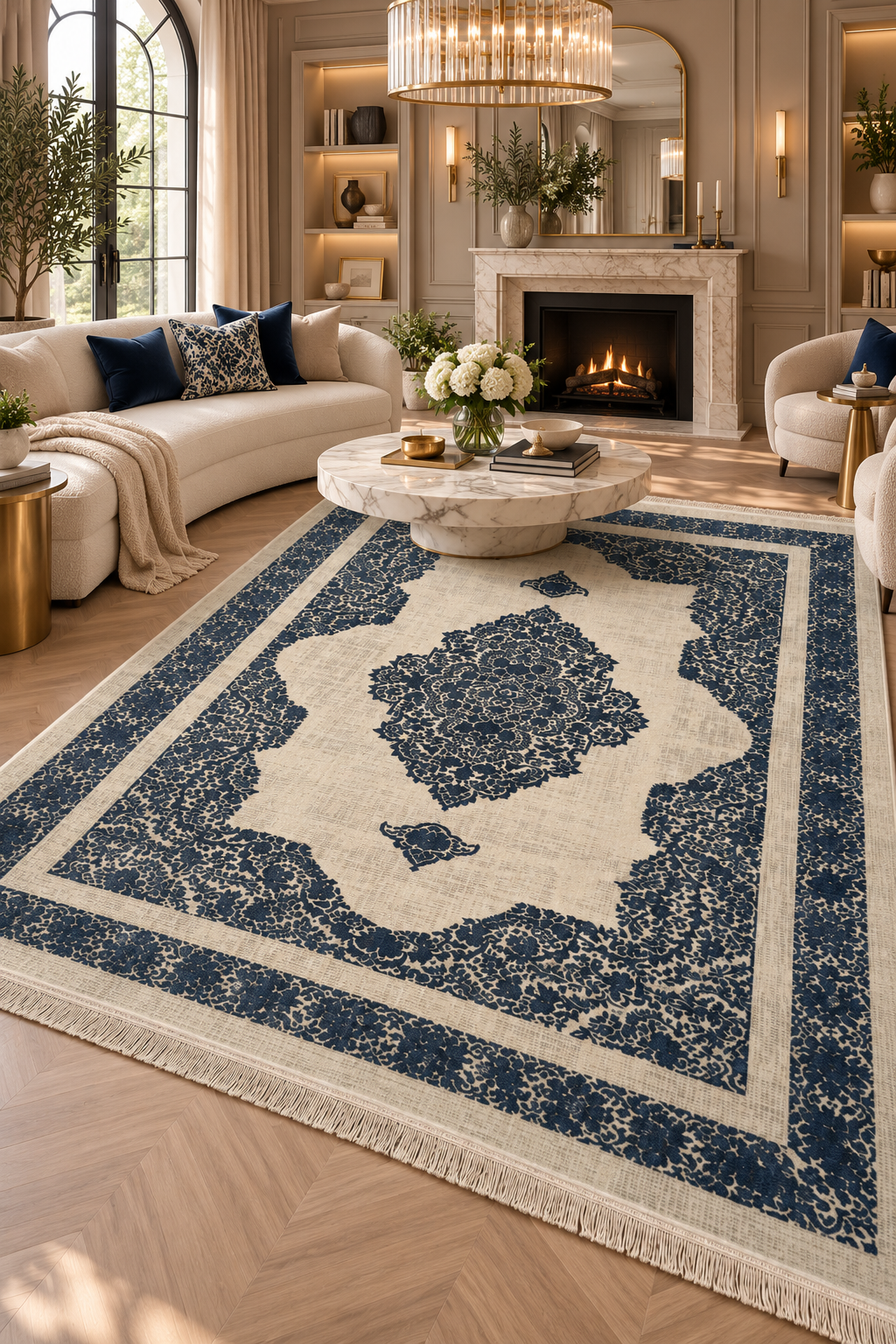 Aftab Persian Rug – Luxury Classic Medallion Design | QPF 116