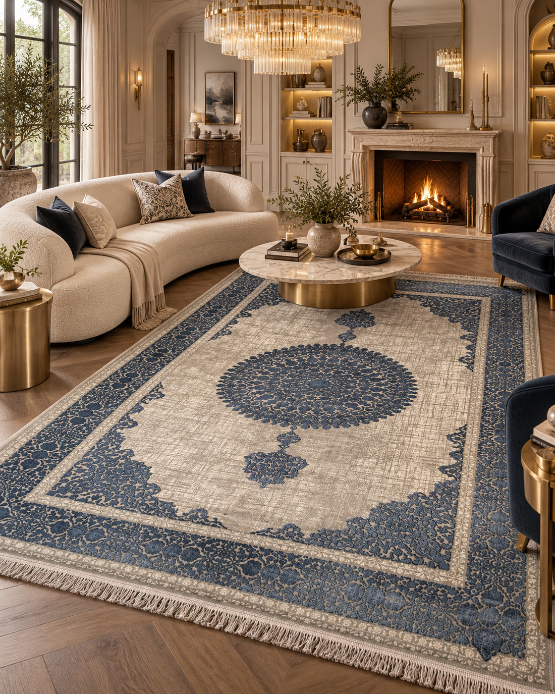 Tehran Persian Rug – Luxury Classic Medallion Design | QPF 117