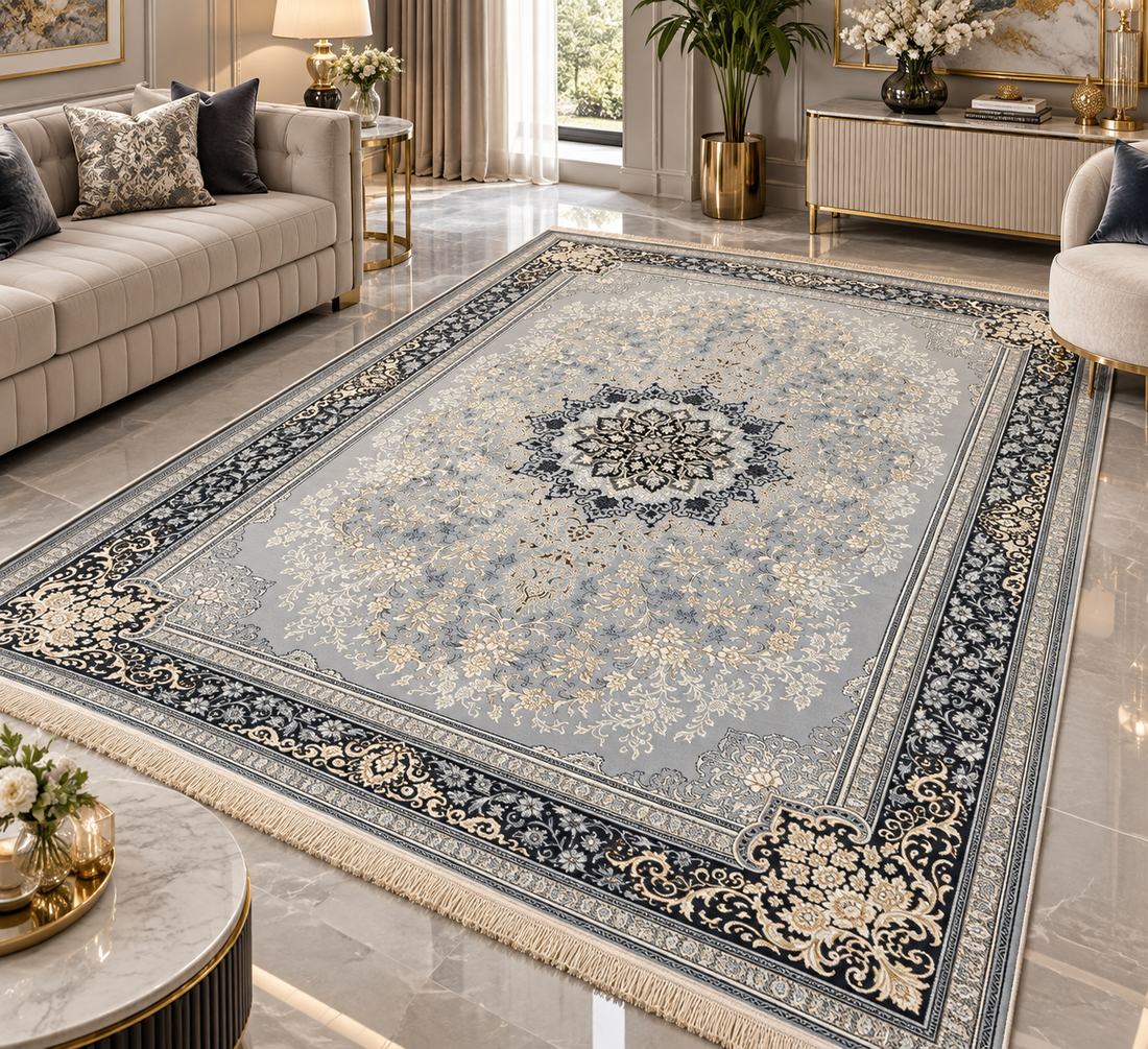 Shiraz Persian Rug – Elegant Luxury Medallion Design | QRF 102