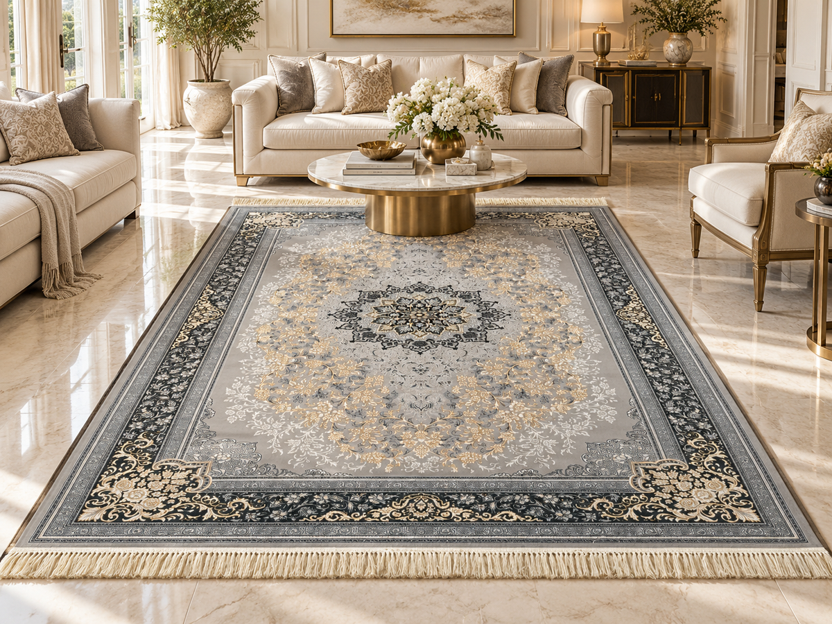 Shiraz Persian Rug – Elegant Luxury Medallion Design | QRF 102