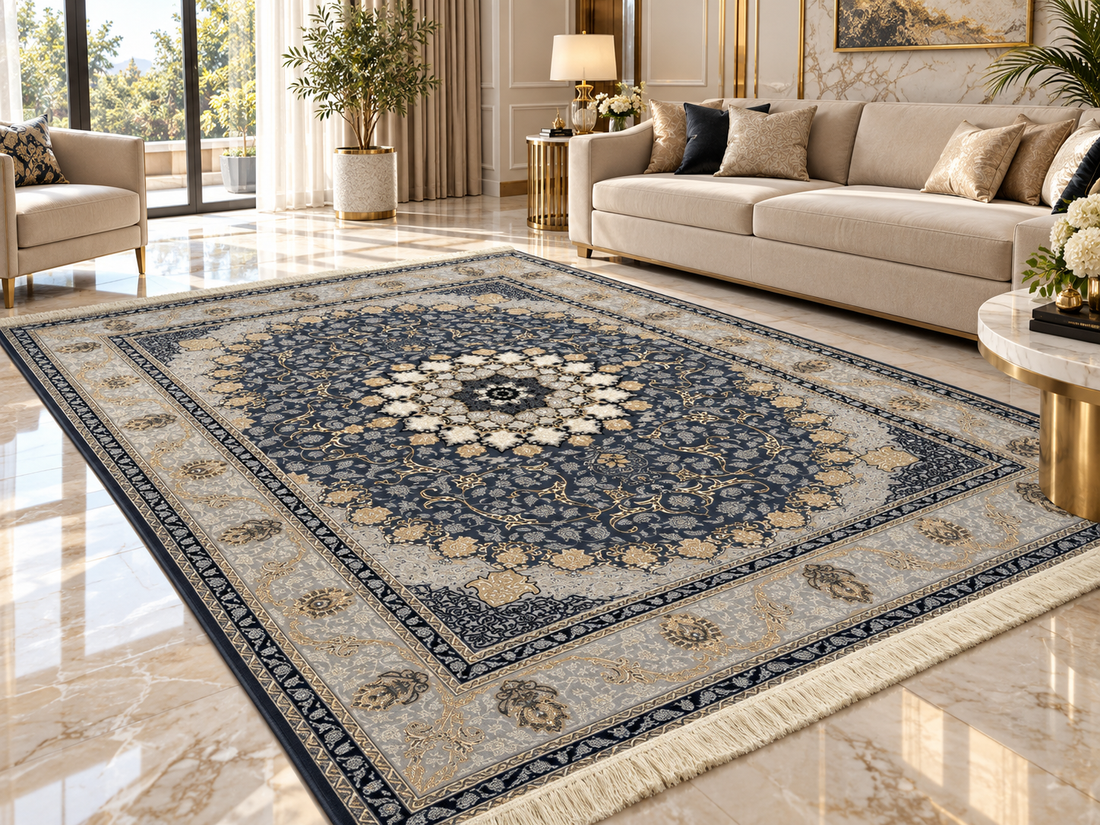 Isfahan Persian Rug – Luxury Floral Medallion Design | QRF 103