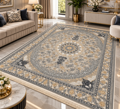 Zarif Persian Rug – Luxury Floral Medallion Design | QRF 105