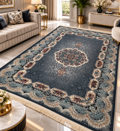 Soraya Persian Rug – Elegant Luxury Medallion Design | QRF 108