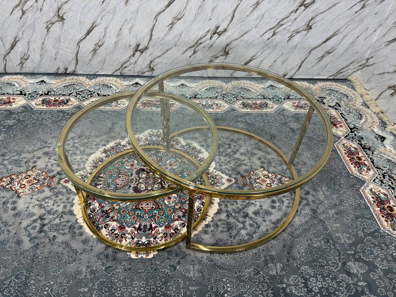 Nova coffee table - GOLD -Glass