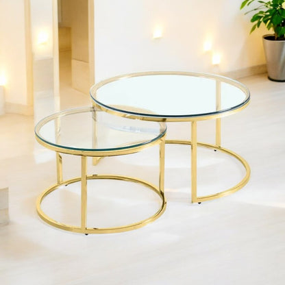 Lavender Veyra Nesting Coffee Table Set