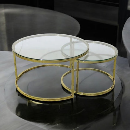 Nova coffee table - GOLD -Glass