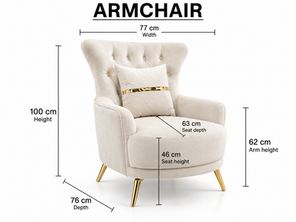 White Smoke King Sofa Set