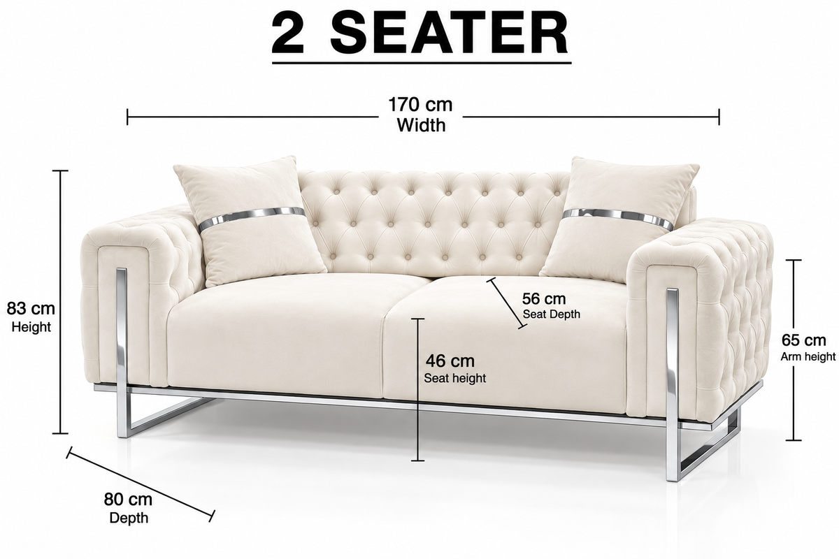 White Smoke King Sofa Set
