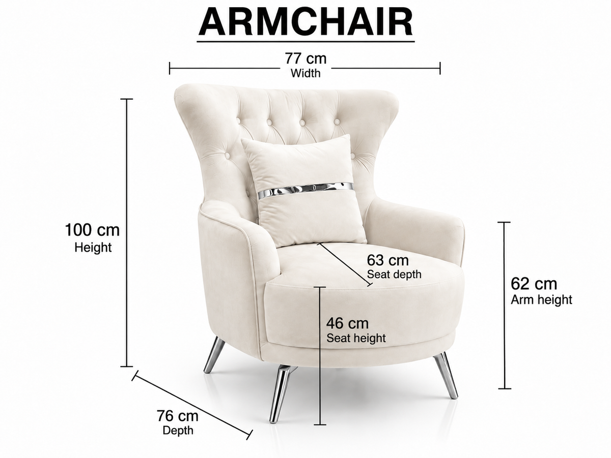 White Smoke King Sofa Set
