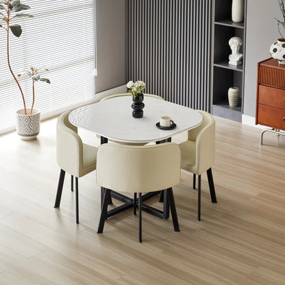 Lavender Oliver 90cm Square Nesting Dining Table Set