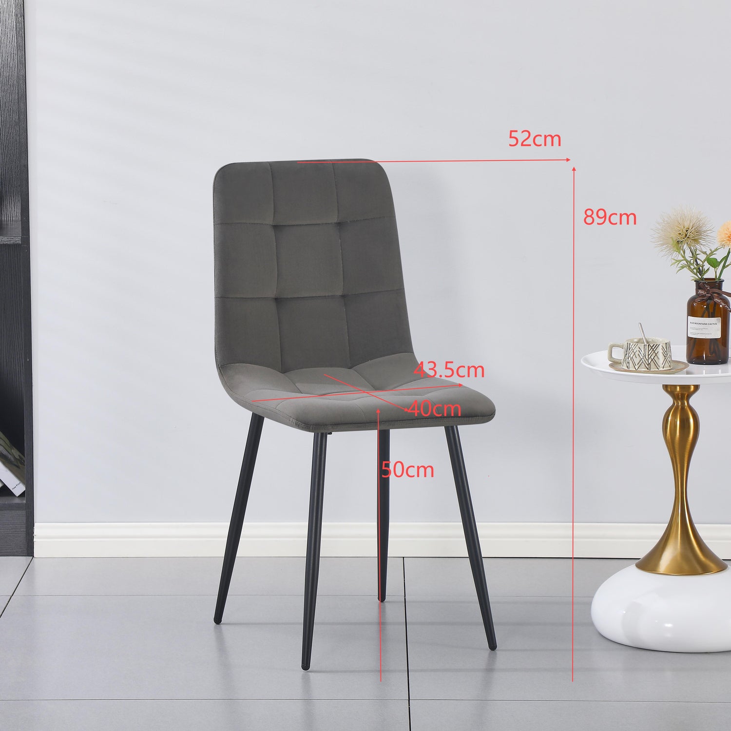 LUNA DINING CHAIR-DARK GREY