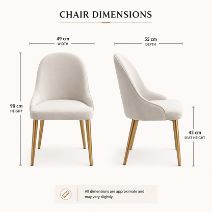 CLARA DINING TABLE SET - GOLD