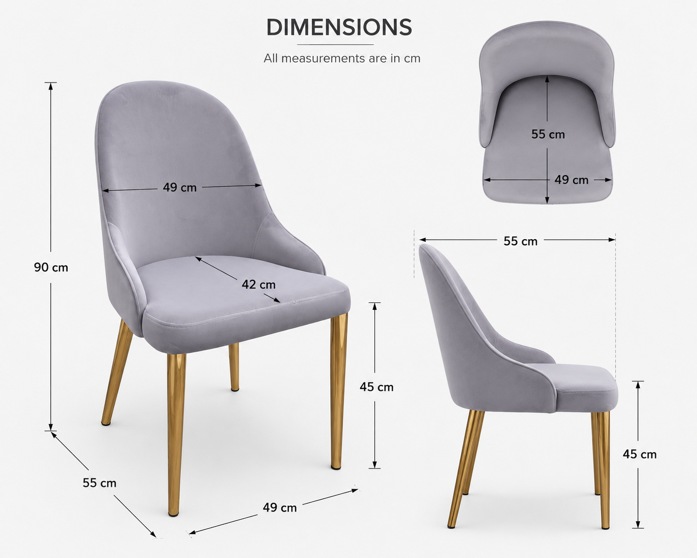 CLARA DINING TABLE SET - GOLD