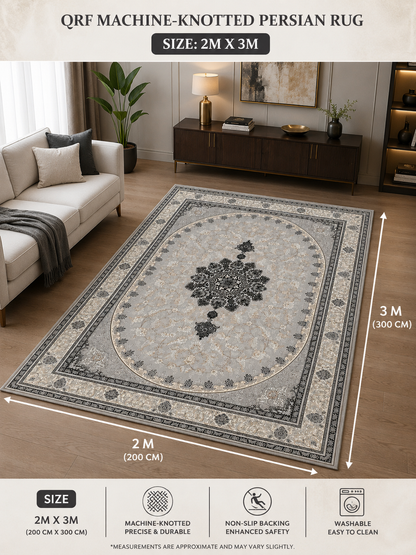 Kashan QRF 101 Persian Rug – Traditional Luxury Style