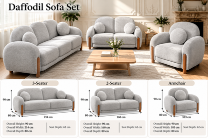 Daffodil Sofa Set – Modern 3+2+1 Living Room Sofa Collection