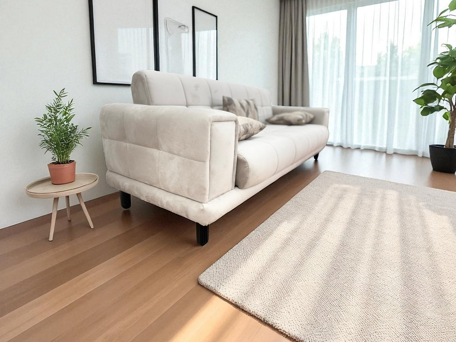 FLORA SOFA SET-VELVET/COTTON