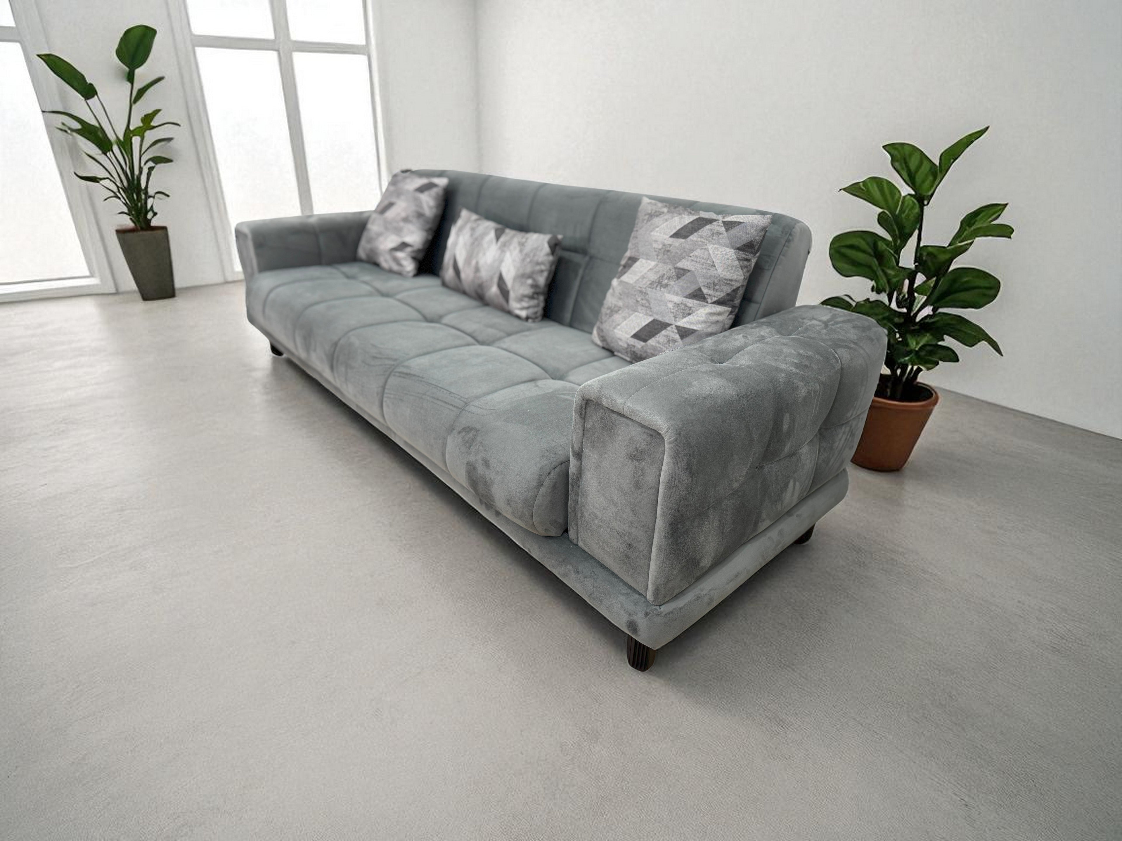 FLORA SOFA SET-VELVET/COTTON