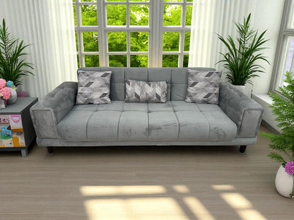 FLORA SOFA SET-VELVET/COTTON