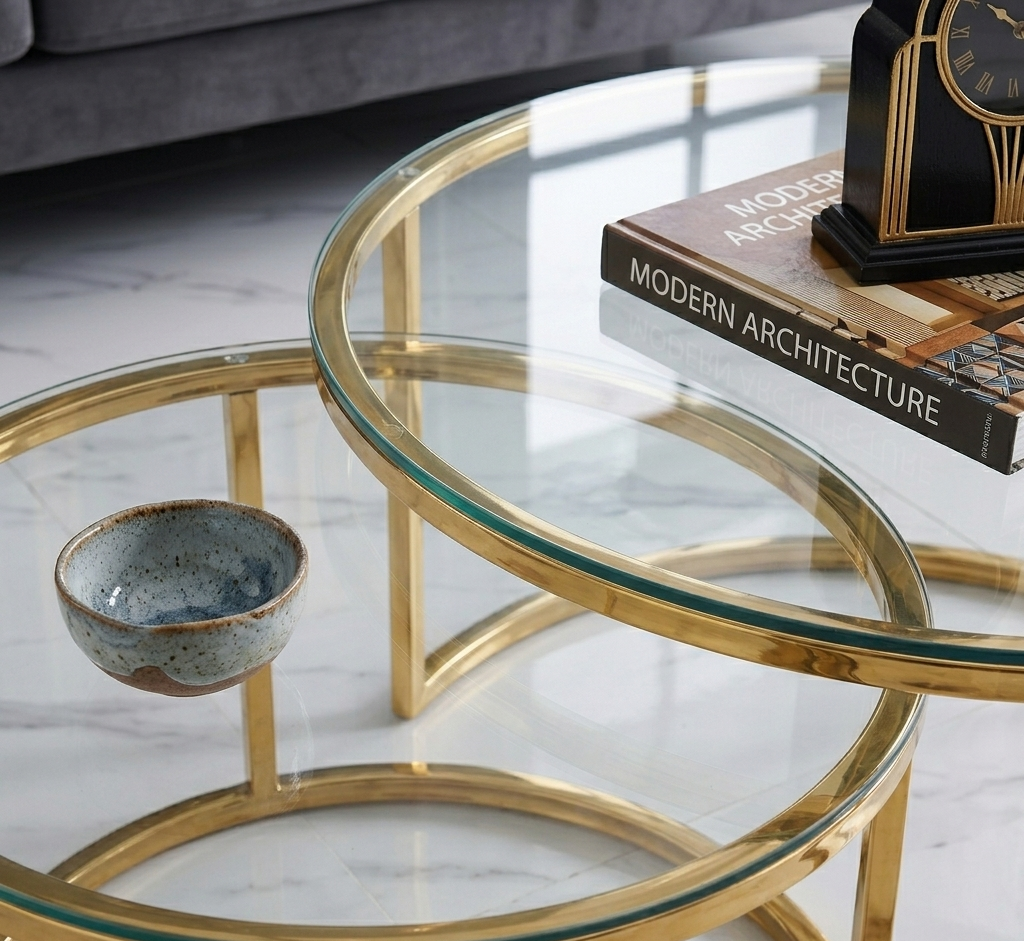 Gray Veyra Nesting Coffee Table Set