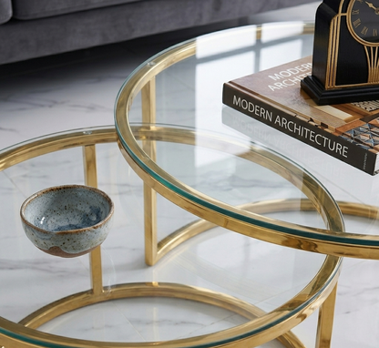 Gray Veyra Nesting Coffee Table Set