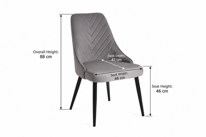 Bellaro Luxury Extendable Marble-Effect Dining Set – 6 or 8 Grey Chairs