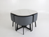 Lavender Oliver Nesting Dining Table set Square