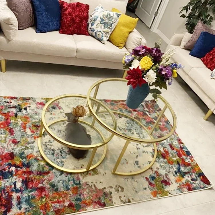Light Gray Veyra Nesting Coffee Table Set