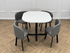 Q&P Furniture Oliver Nesting Dining Table set, square-shaped modern dining table with two nested pieces, wood finish.