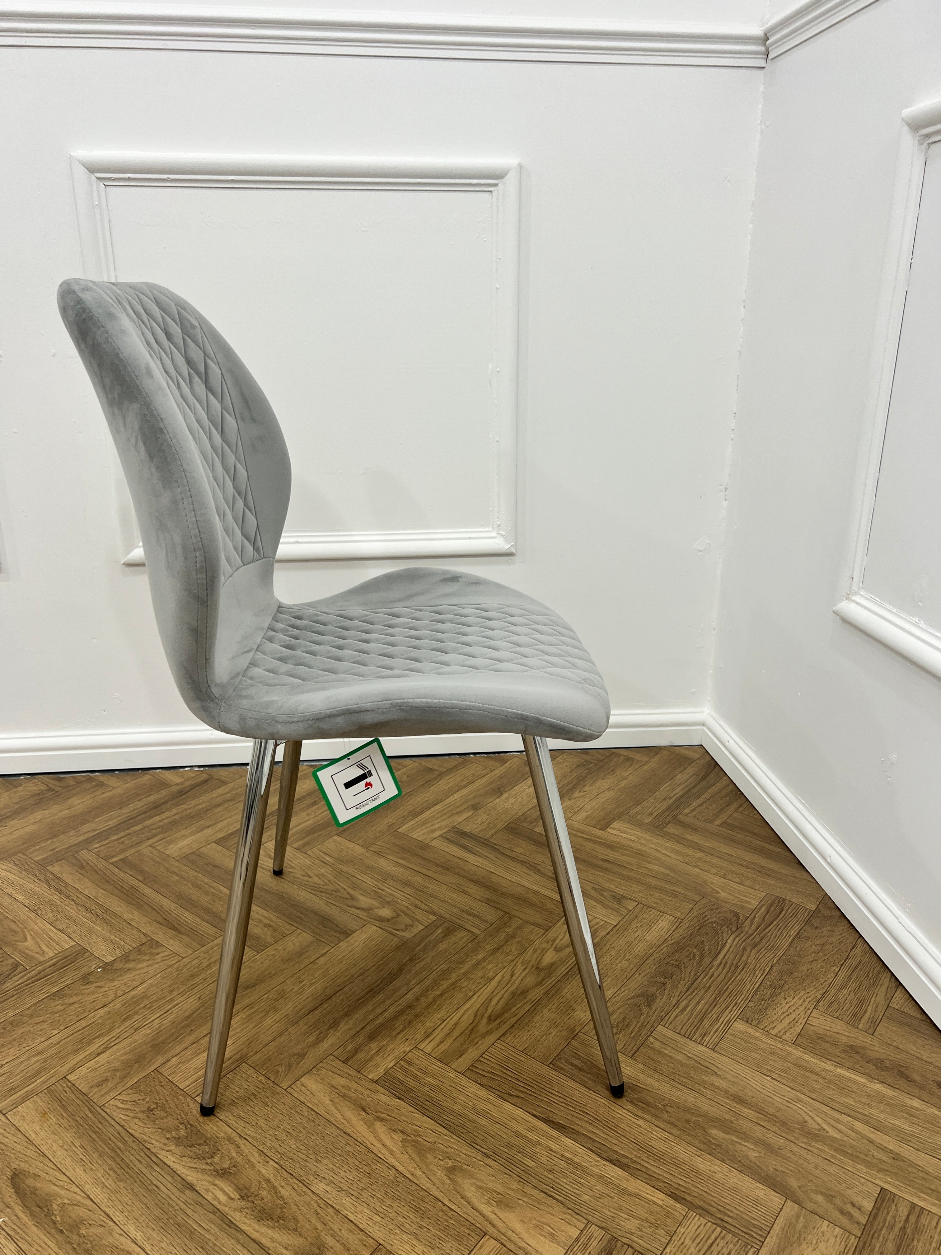 FLORANCE DINING CHAIR-LIGHT GREY