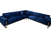 Discover the King Corner Sofa by Q&amp;P Furniture, featuring soft velvet upholstery, a spacious corner design, and ultimate comfort. Perfect for any modern living room. Shop Modern Corner Sofa for Living Room now!