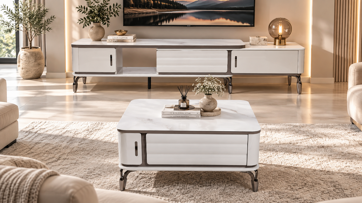 Roma Extendable TV Unit &amp; Coffee Table Set