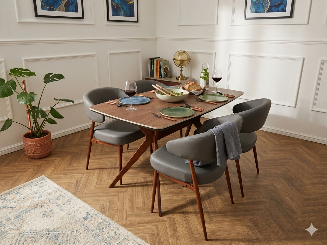 Zino Dining Set-Dark Grey