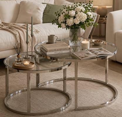 Dim Gray Veyra Nesting Coffee Table Set