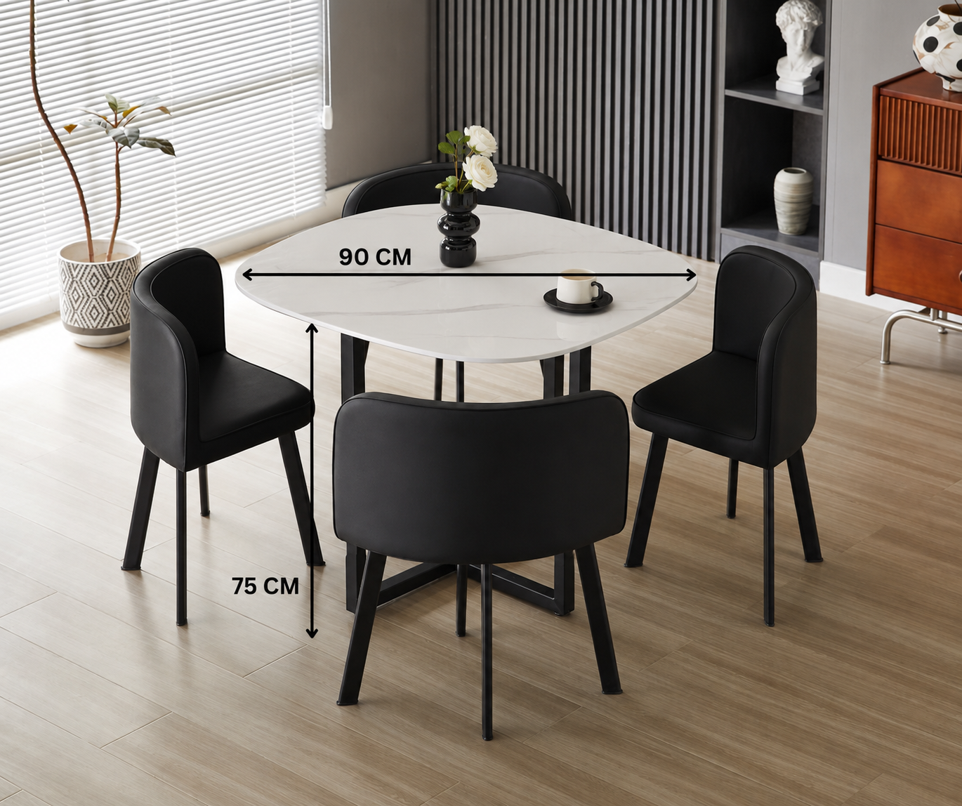 Oliver Nesting Dining Table set Square 1