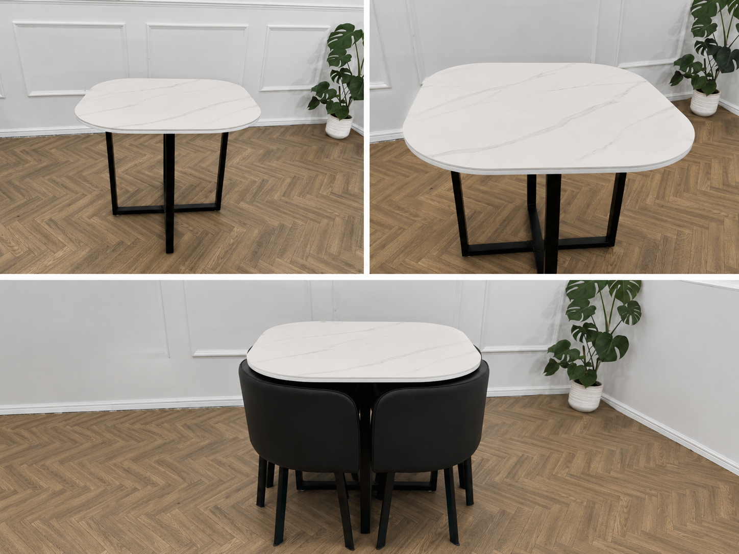 Oliver Nesting Dining Table set Square 1