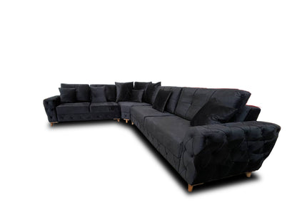 Lovely Corner Sofa- Velvet Corner Sofa Bed With Storage