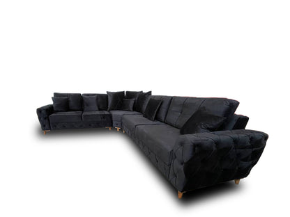 Lovely Corner Sofa- Velvet Corner Sofa Bed With Storage