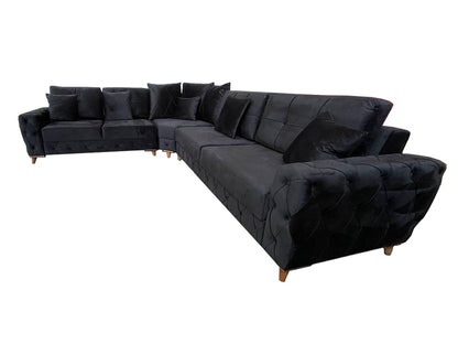 Lovely Corner Sofa- Velvet Corner Sofa Bed With Storage