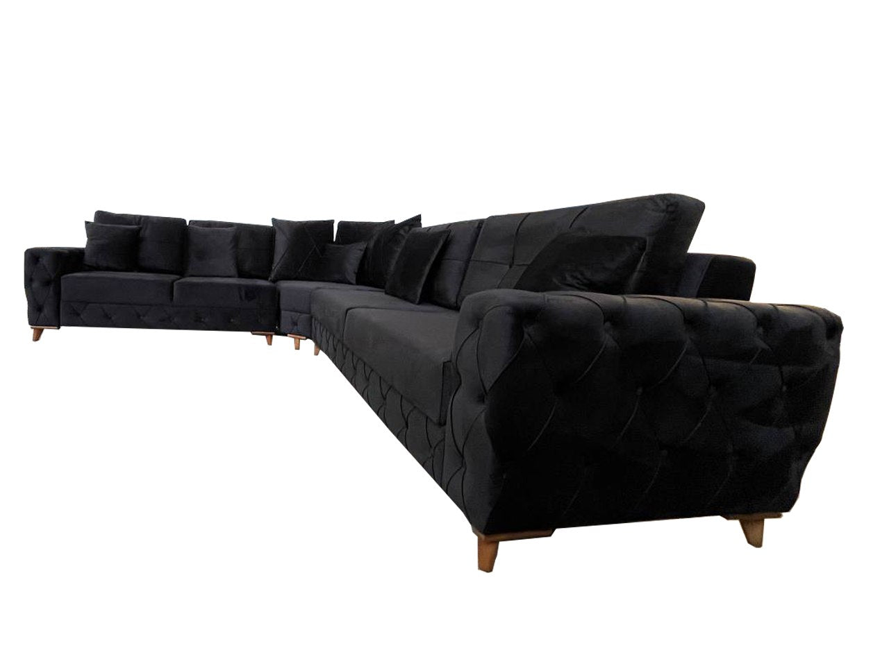 Lovely Corner Sofa- Velvet Corner Sofa Bed With Storage