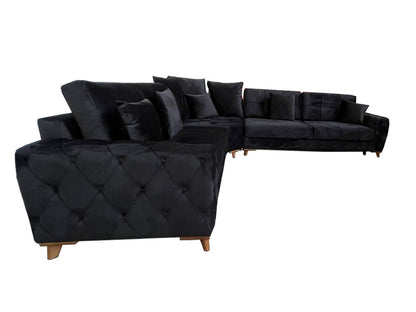 Lovely Corner Sofa- Velvet Corner Sofa Bed With Storage
