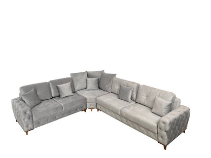 Lovely Corner Sofa- Velvet Corner Sofa Bed With Storage