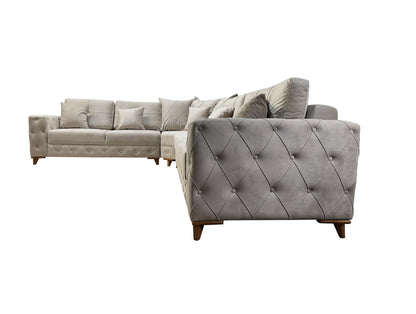 Lovely Corner Sofa- Velvet Corner Sofa Bed With Storage